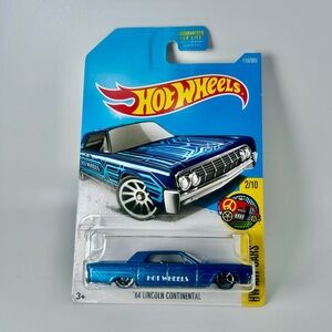 2017 Hot Wheels '64 Lincoln Continental Metallic Blue HW Art Cars 2/10 110/365